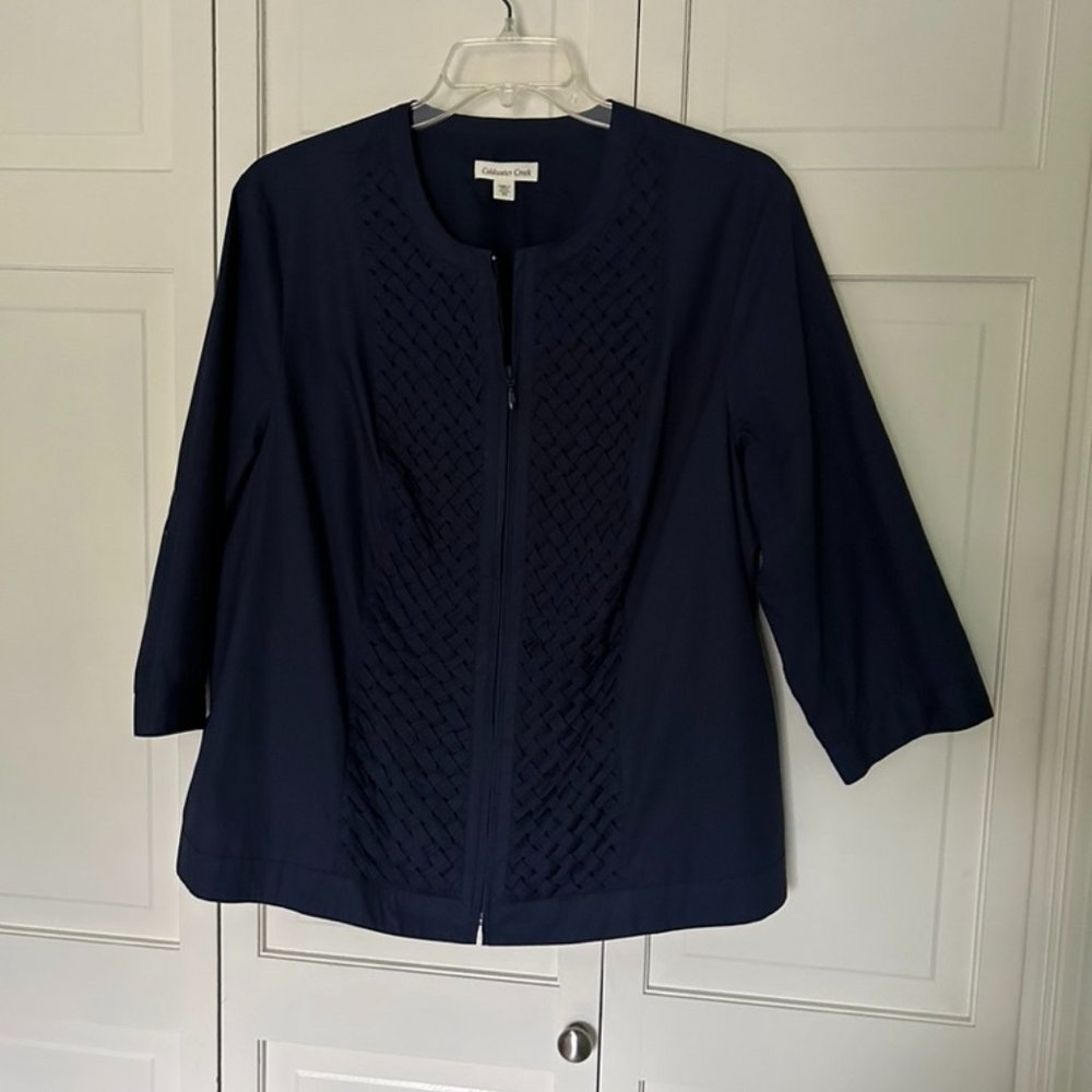 Coldwater Creek 22 Navy Jacket